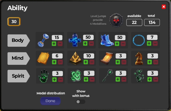 Abilities Matrix